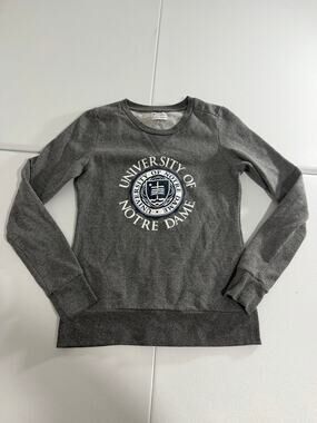 Champion University Notre Dame Crewneck Sweatshirt Gray S